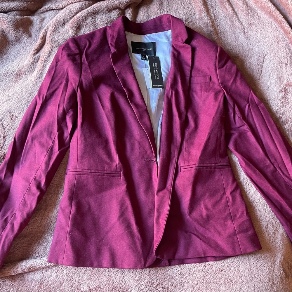 Banana Republic Rich Maroon Blazer